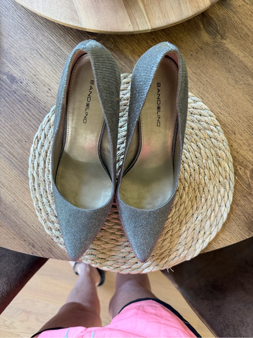 Bandolino Sparkling Silver Pointed Toe Pumps
